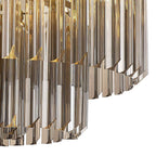 NL89429 Vienna 7 Light Ceiling Light Matt Black Smoked