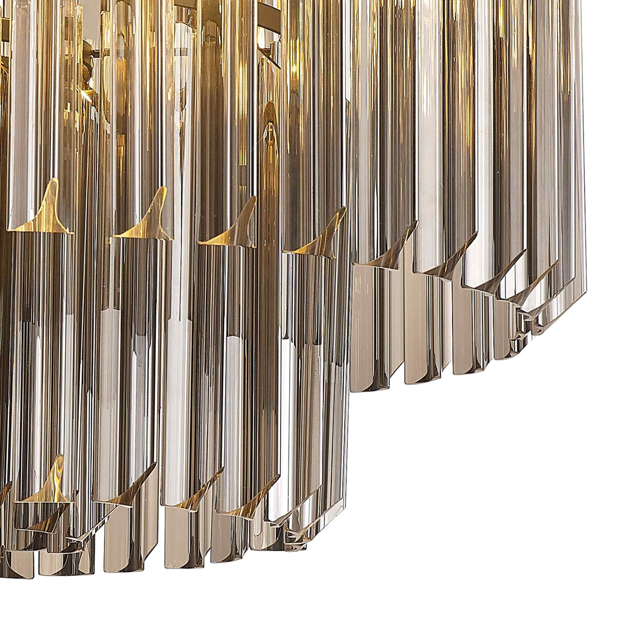 NL89429 Vienna 7 Light Ceiling Light Matt Black Smoked