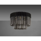 NL89429 Vienna 7 Light Ceiling Light Matt Black Smoked