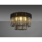 NL89429 Vienna 7 Light Ceiling Light Matt Black Smoked