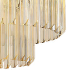 NL89439 Vienna 7 Light Ceiling Light Matt Black Cognac