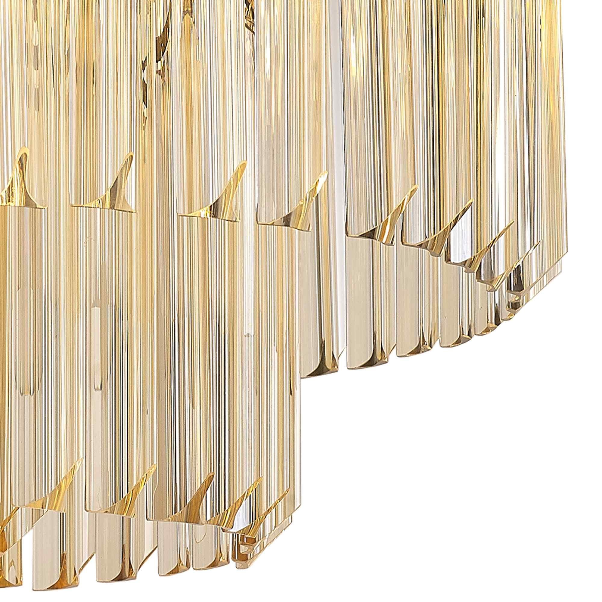 NL89439 Vienna 7 Light Ceiling Light Matt Black Cognac