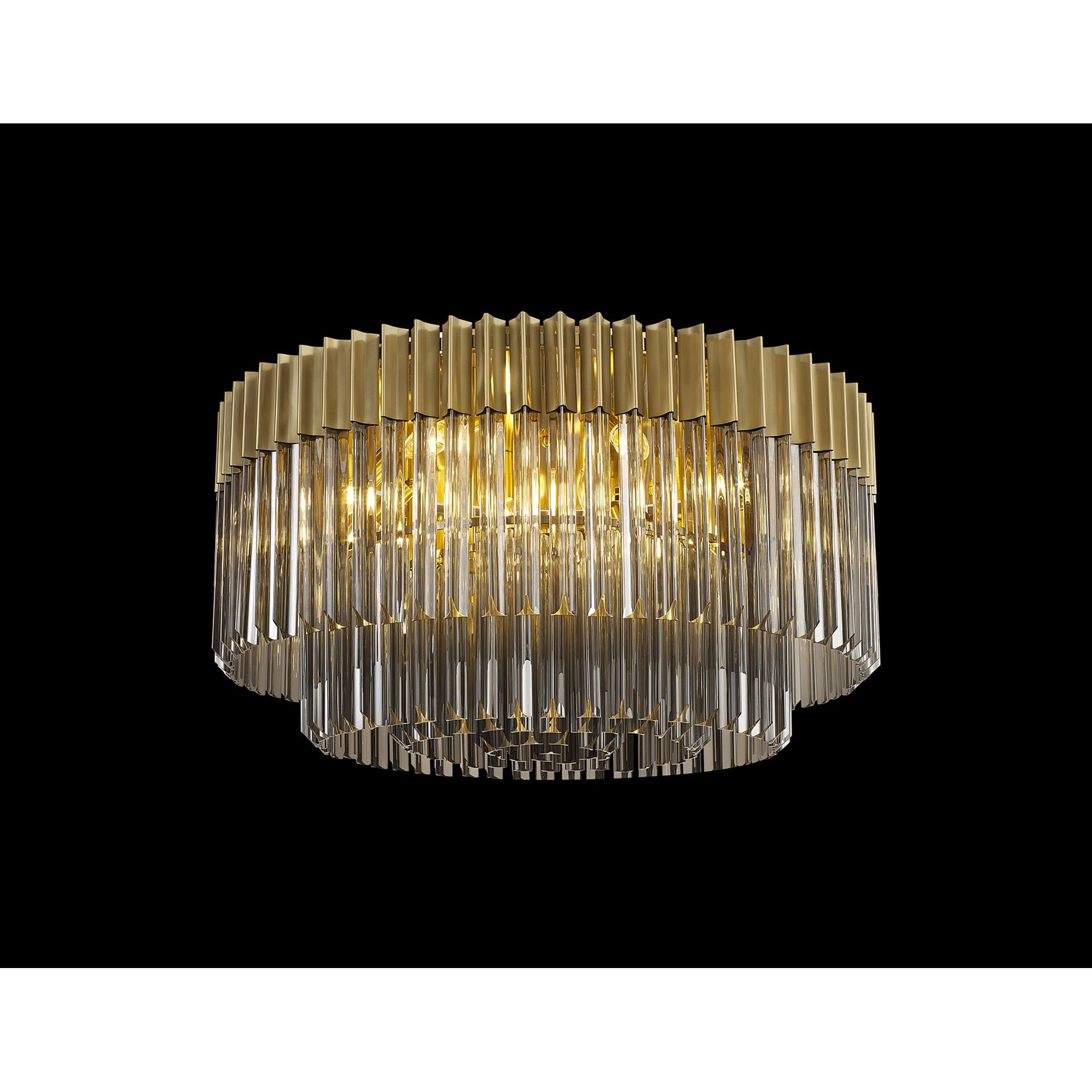 NL89449 Vienna 12 Light Ceiling Light Brass Smoked