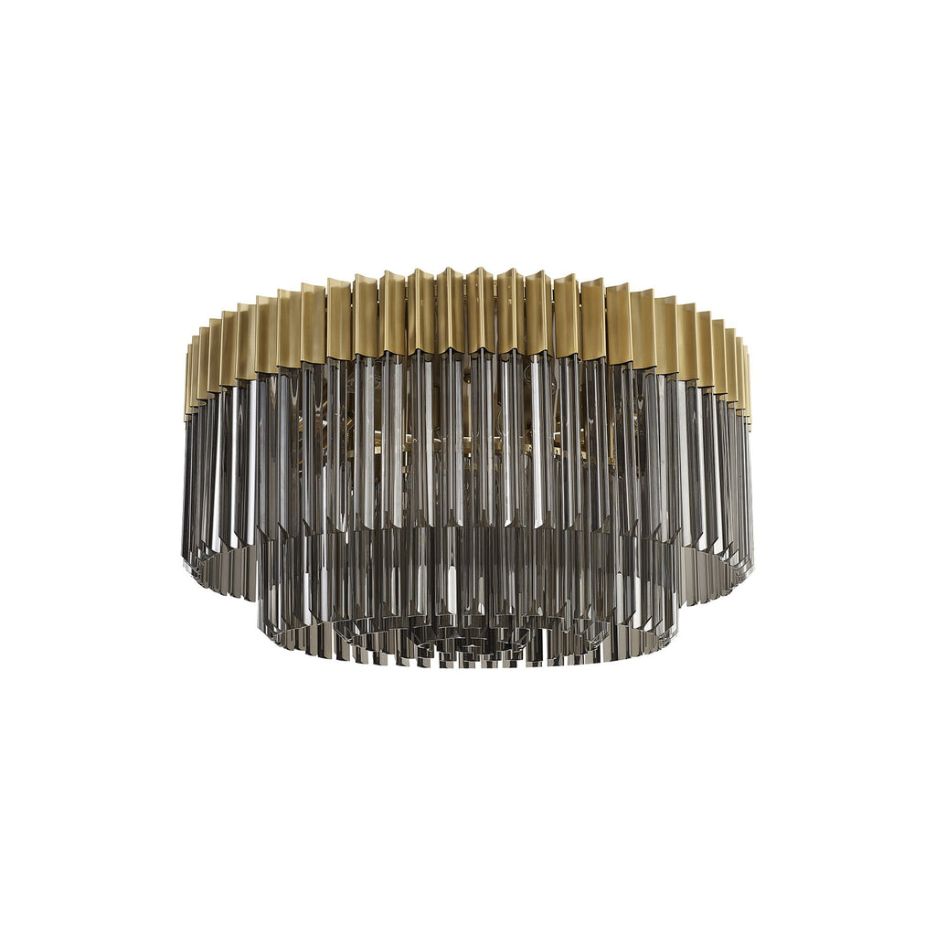 NL89449 Vienna 12 Light Ceiling Light Brass Smoked