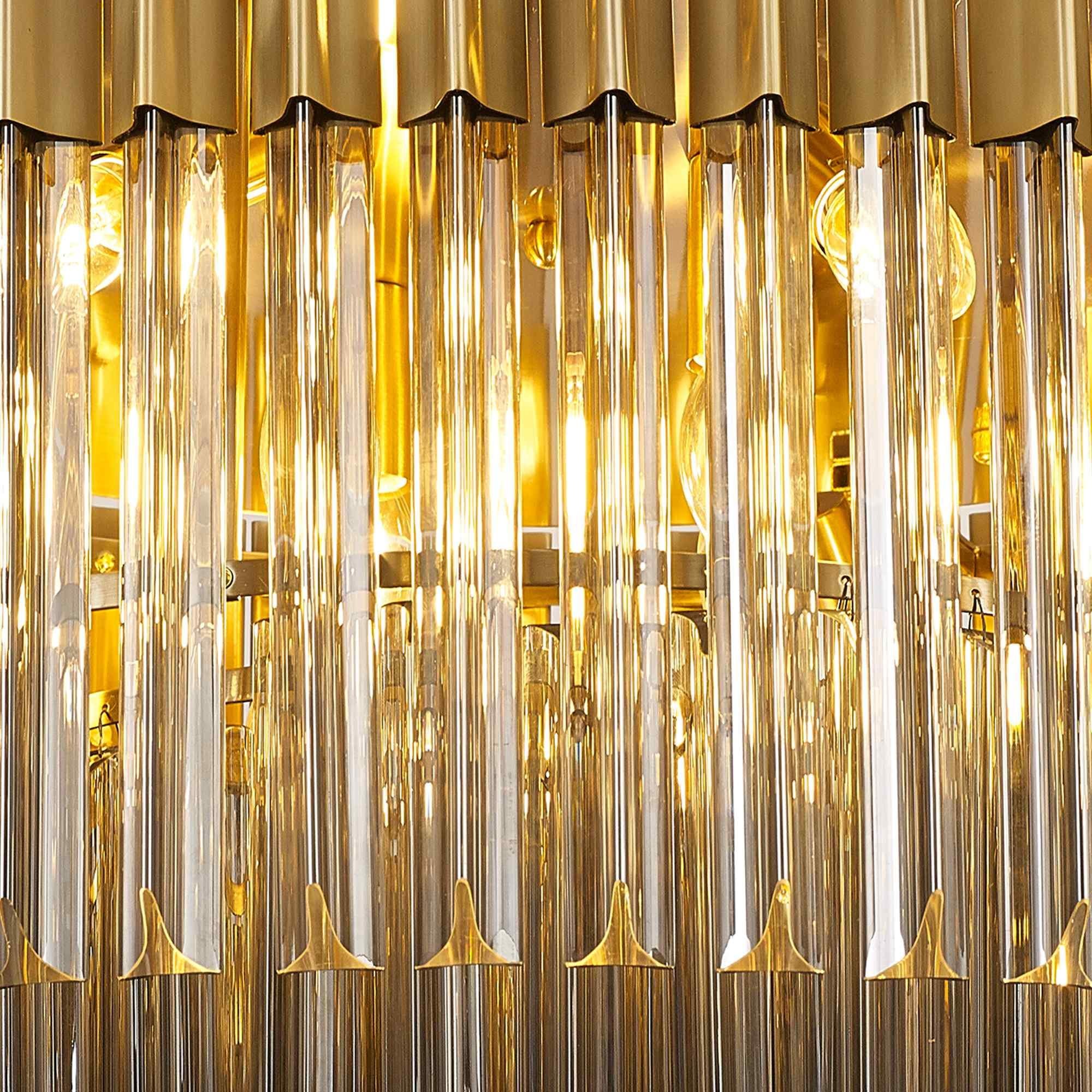 NL89449 Vienna 12 Light Ceiling Light Brass Smoked