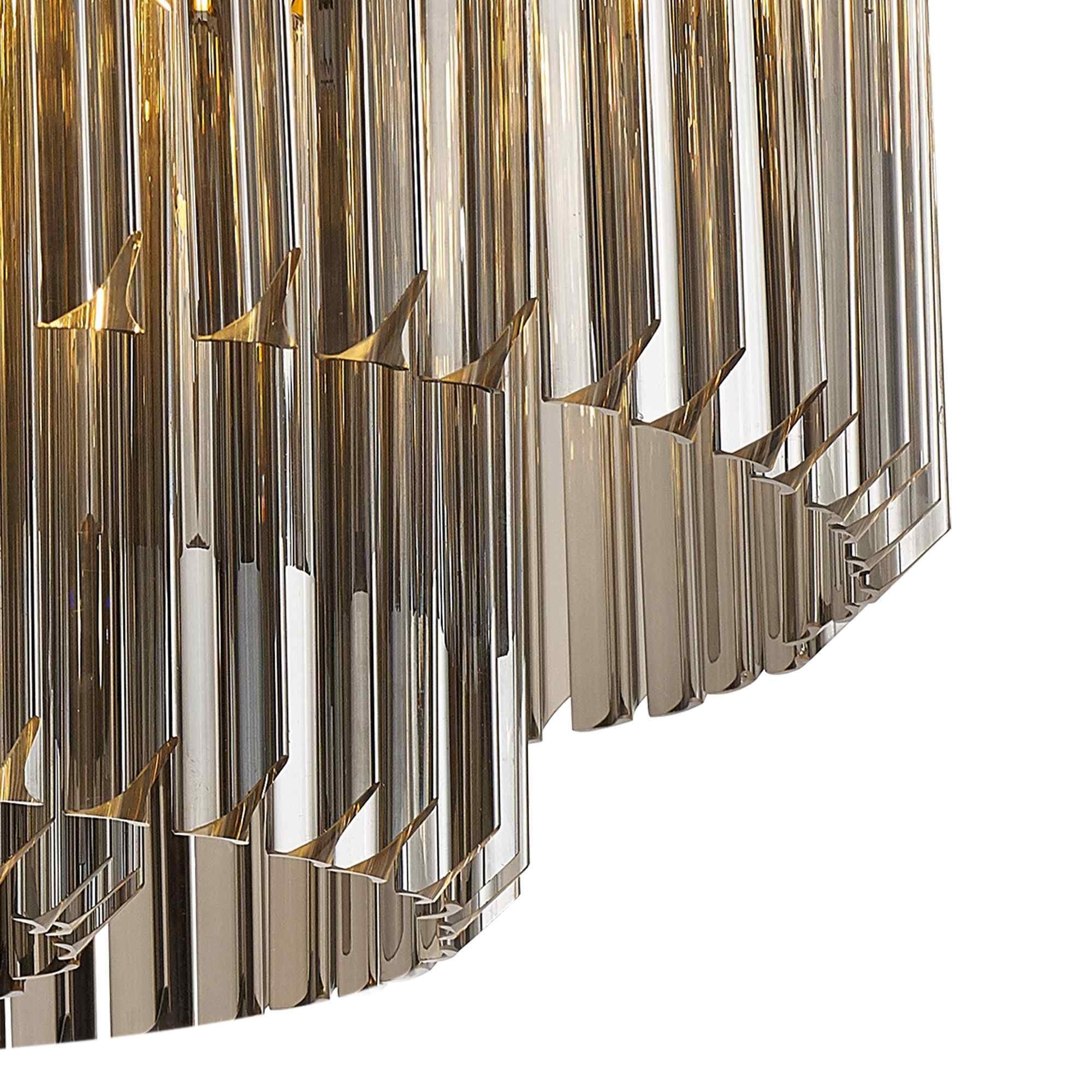 NL89449 Vienna 12 Light Ceiling Light Brass Smoked
