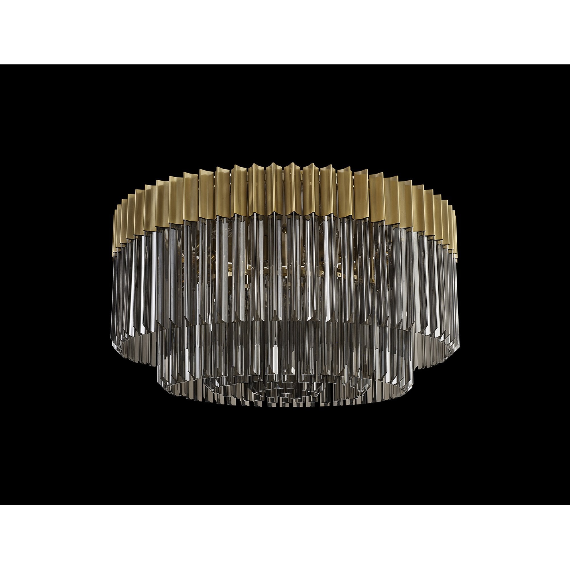NL89449 Vienna 12 Light Ceiling Light Brass Smoked
