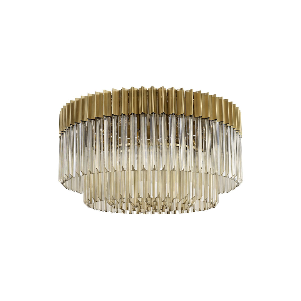 NL89459 Vienna 12 Light Ceiling Light Brass Cognac