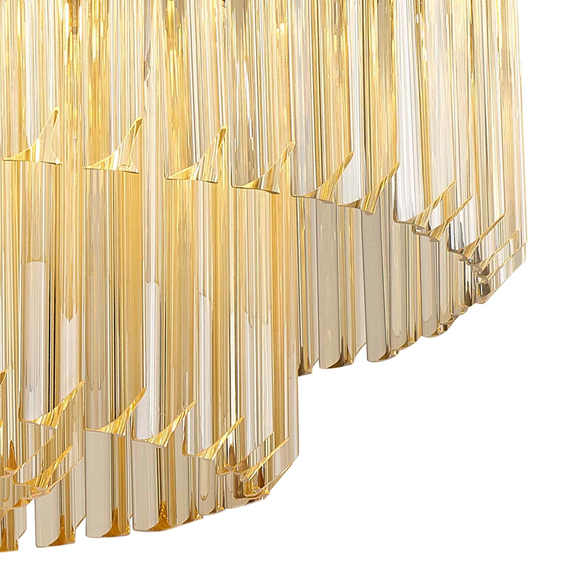 NL89459 Vienna 12 Light Ceiling Light Brass Cognac