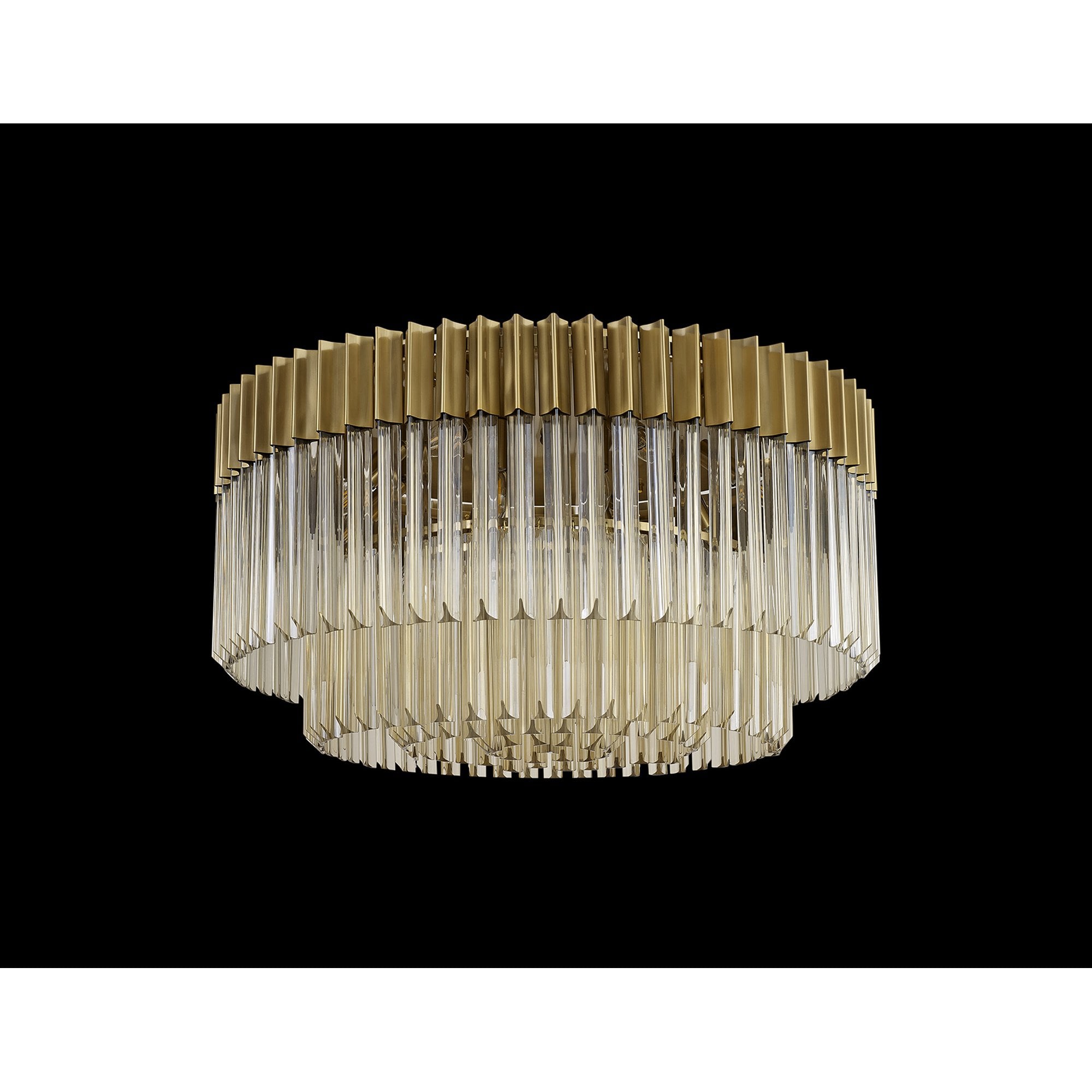NL89459 Vienna 12 Light Ceiling Light Brass Cognac