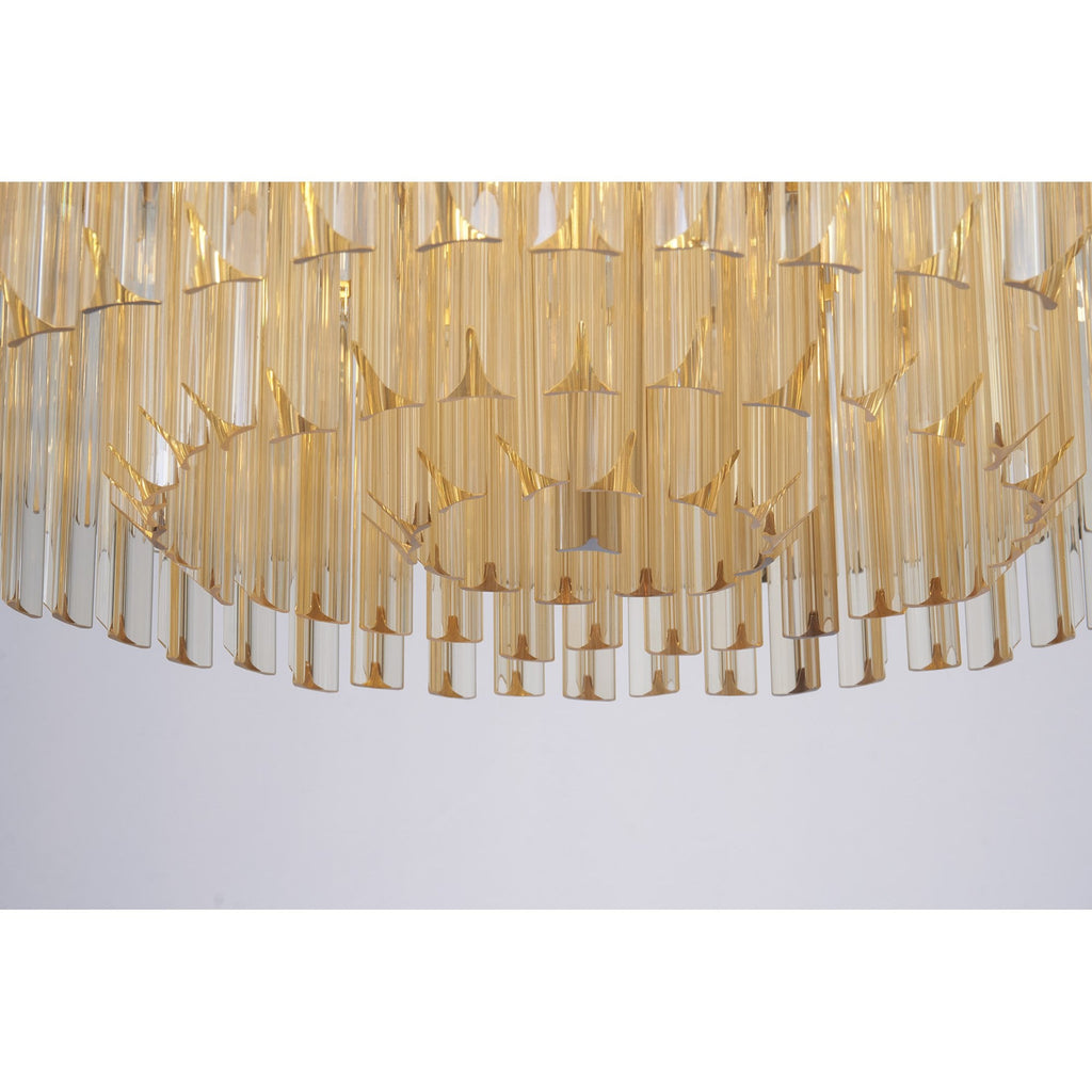 NL89459 Vienna 12 Light Ceiling Light Brass Cognac