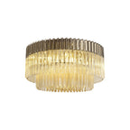 NL89469 Vienna  12 Light Ceiling Light Polished Nickel Cognac