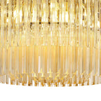 NL89469 Vienna  12 Light Ceiling Light Polished Nickel Cognac