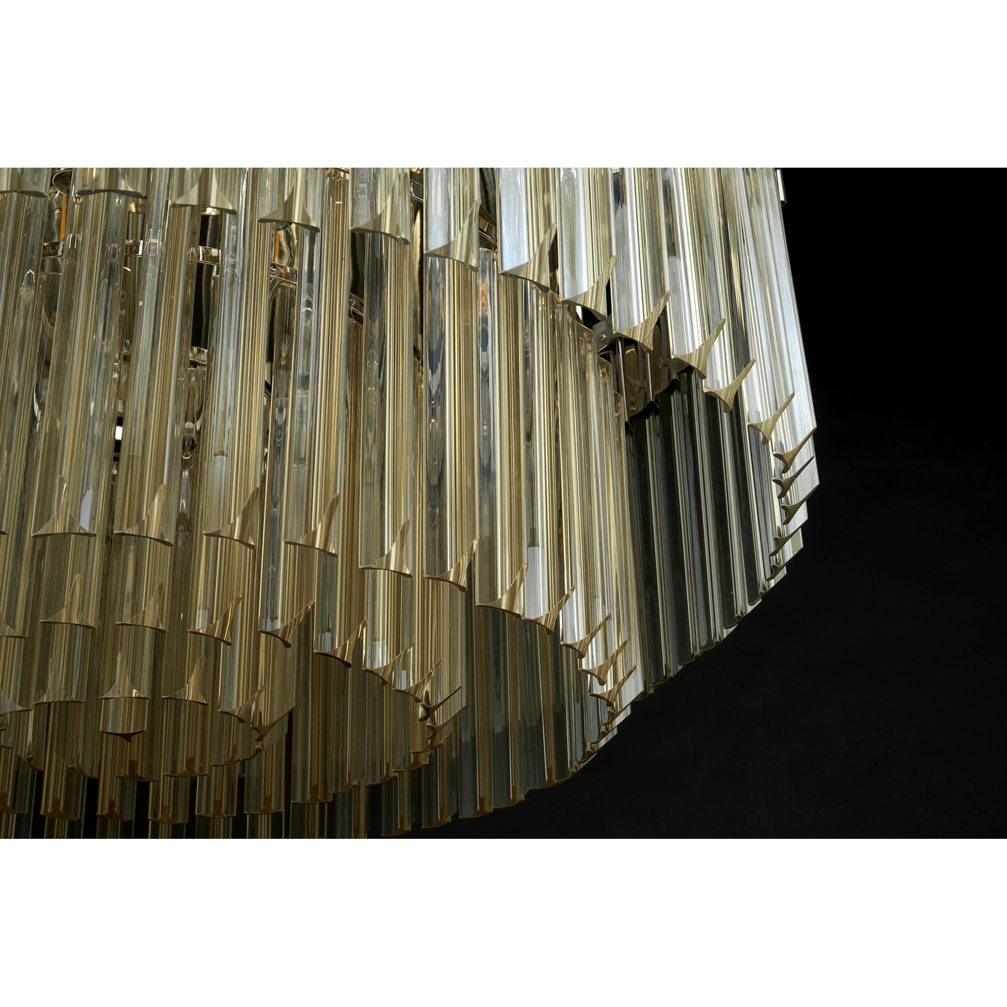 NL89469 Vienna  12 Light Ceiling Light Polished Nickel Cognac