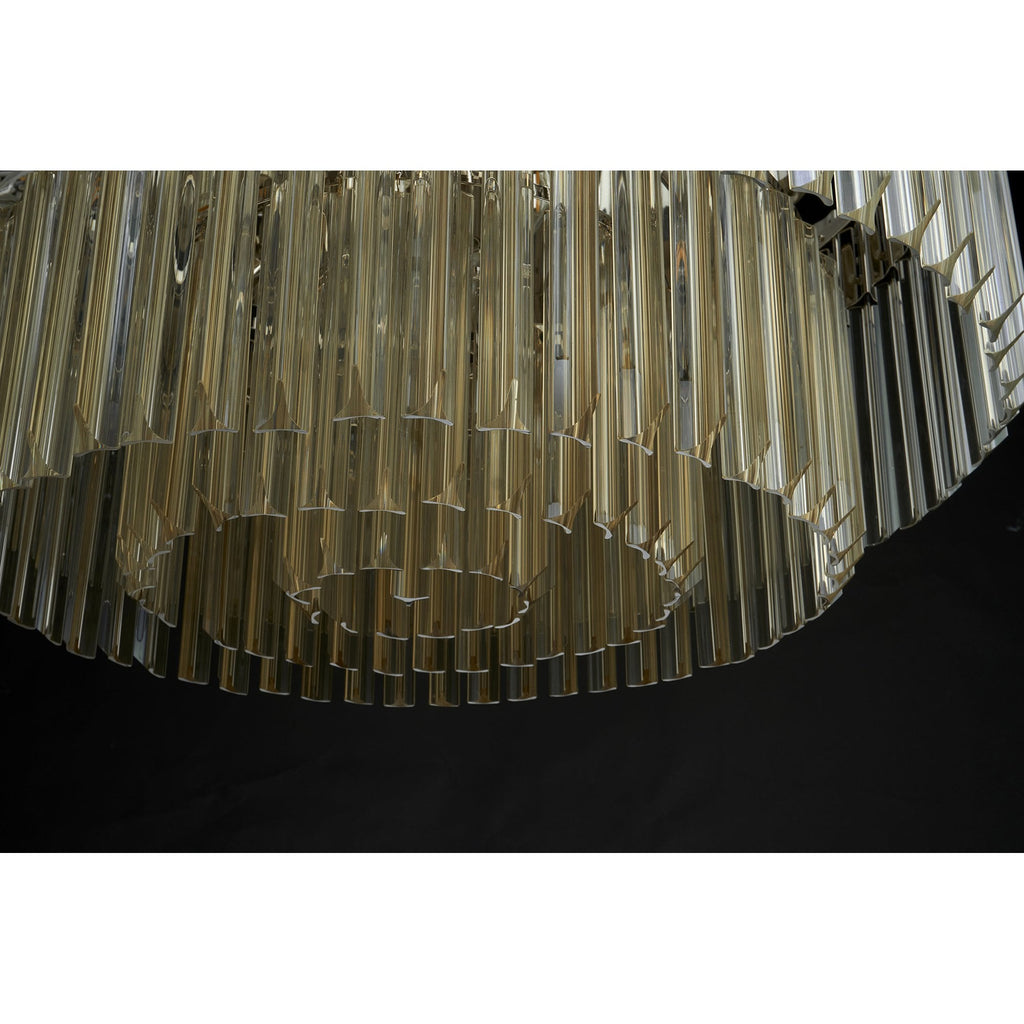 NL89469 Vienna  12 Light Ceiling Light Polished Nickel Cognac