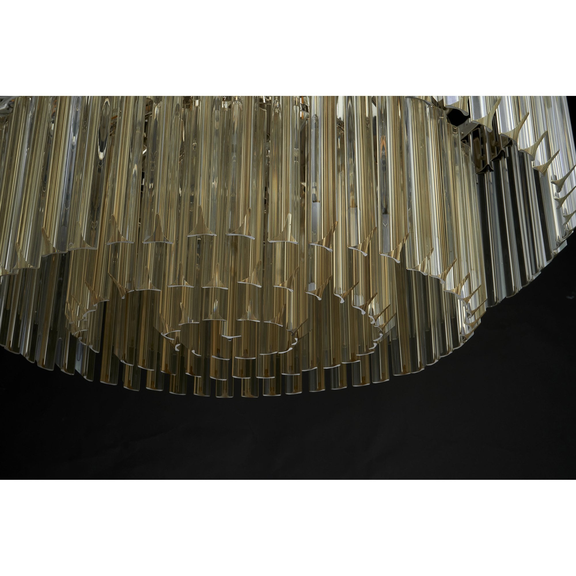 NL89469 Vienna  12 Light Ceiling Light Polished Nickel Cognac