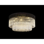NL89479 Vienna 12 Light Ceiling Light Matt Black Clear