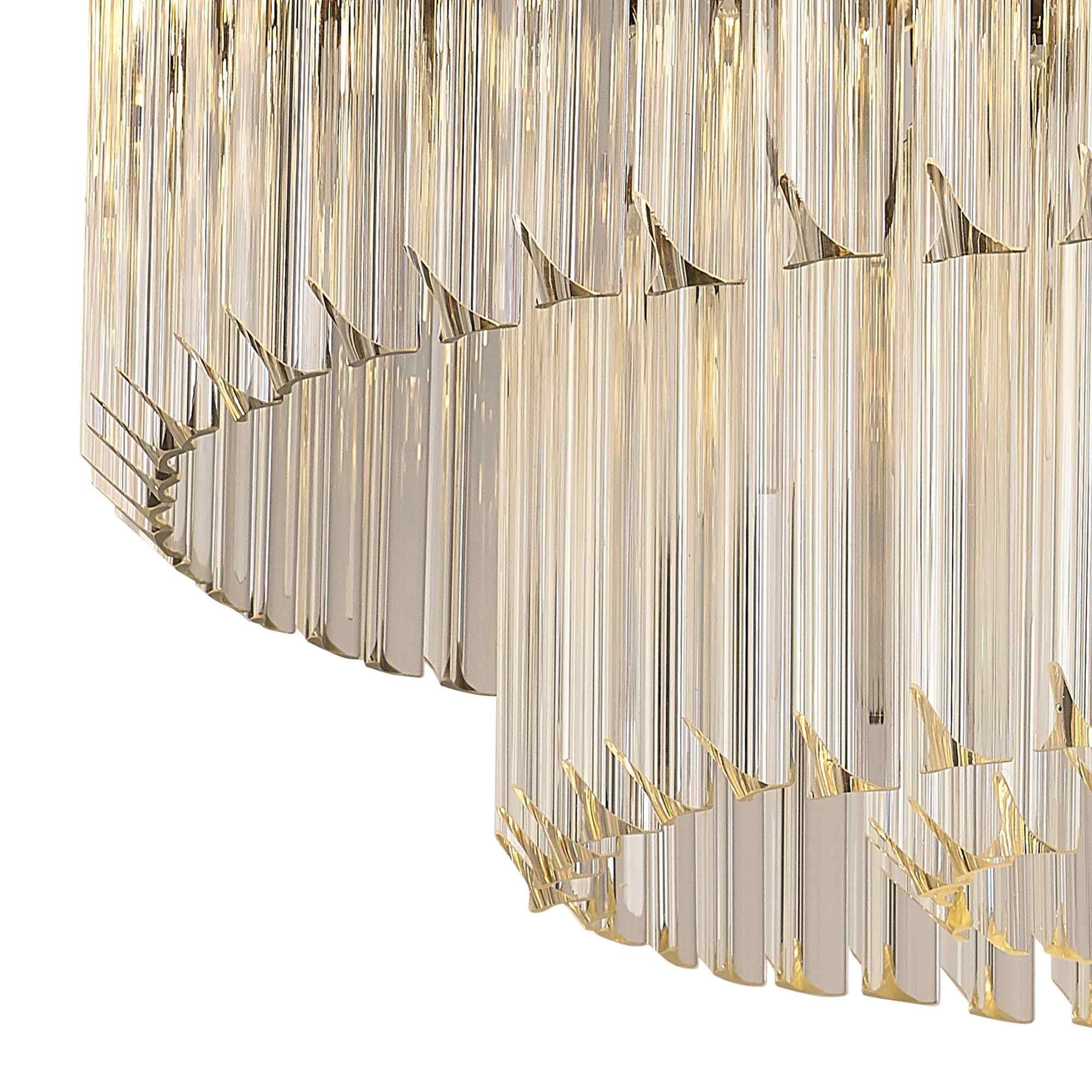 NL89479 Vienna 12 Light Ceiling Light Matt Black Clear