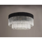 NL89479 Vienna 12 Light Ceiling Light Matt Black Clear
