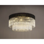 NL89479 Vienna 12 Light Ceiling Light Matt Black Clear