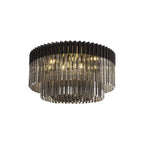 NL89489 Vienna 12 Light Ceiling Light Matt Black Smoked