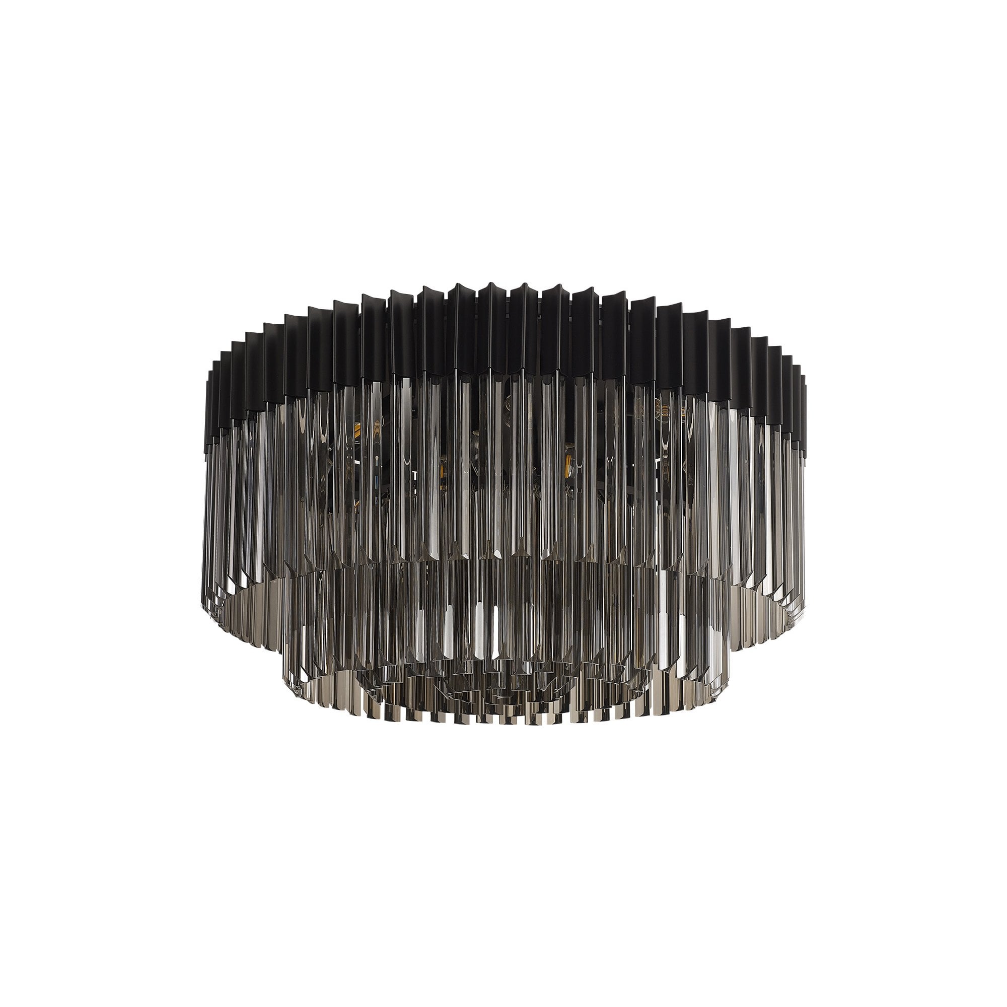 NL89489 Vienna 12 Light Ceiling Light Matt Black Smoked