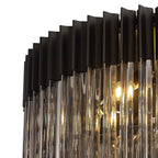 NL89489 Vienna 12 Light Ceiling Light Matt Black Smoked