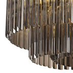 NL89489 Vienna 12 Light Ceiling Light Matt Black Smoked