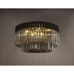 NL89489 Vienna 12 Light Ceiling Light Matt Black Smoked