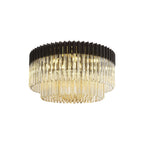 NL89499 Vienna 12 Light Ceiling Light Matt Black Cognac