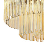 NL89499 Vienna 12 Light Ceiling Light Matt Black Cognac