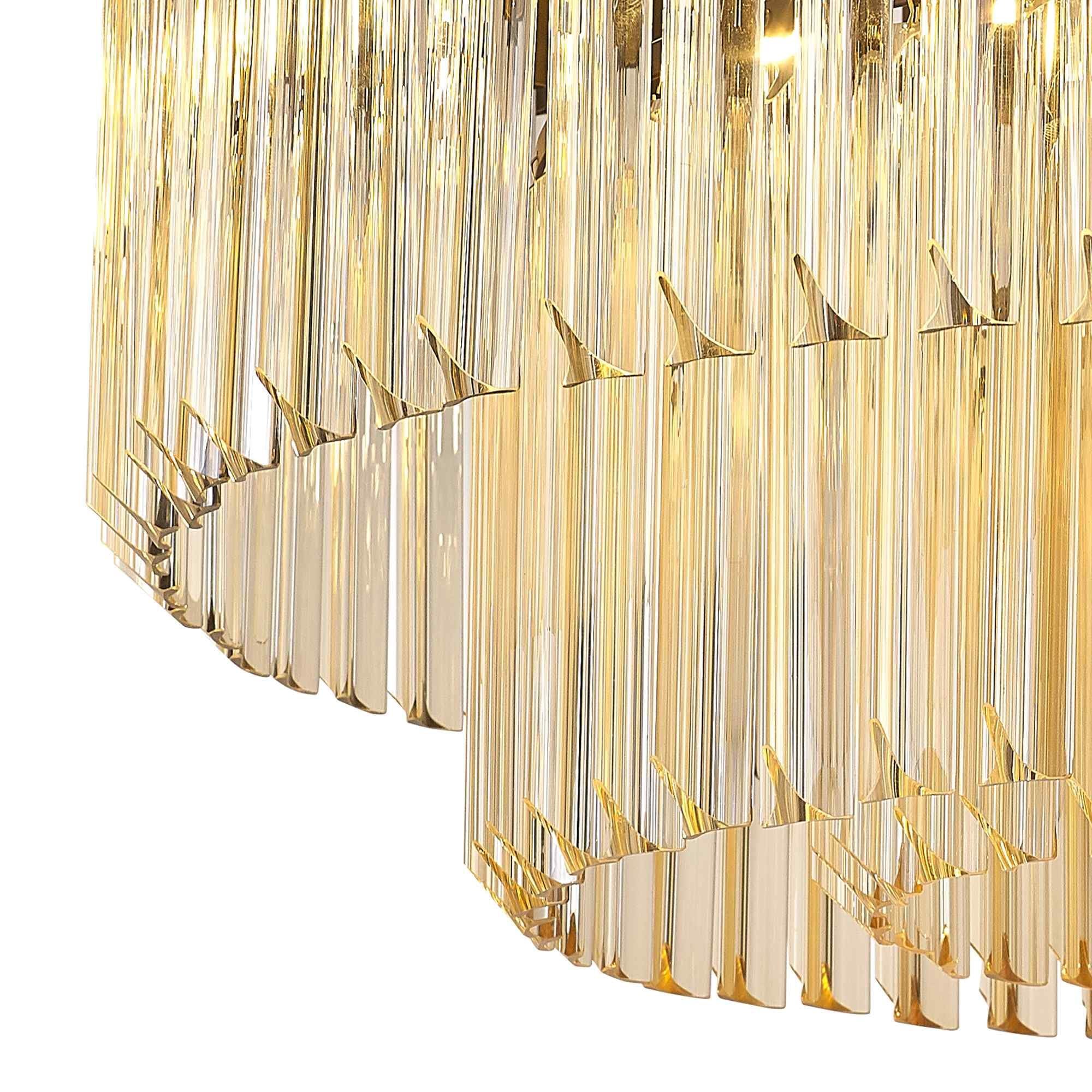 NL89499 Vienna 12 Light Ceiling Light Matt Black Cognac