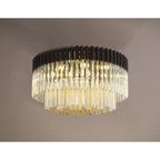 NL89499 Vienna 12 Light Ceiling Light Matt Black Cognac