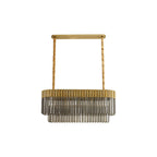 NL89509 Vienna 5 Light Rectangle Pendant Brass Smoked