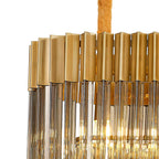 NL89509 Vienna 5 Light Rectangle Pendant Brass Smoked