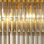 NL89509 Vienna 5 Light Rectangle Pendant Brass Smoked