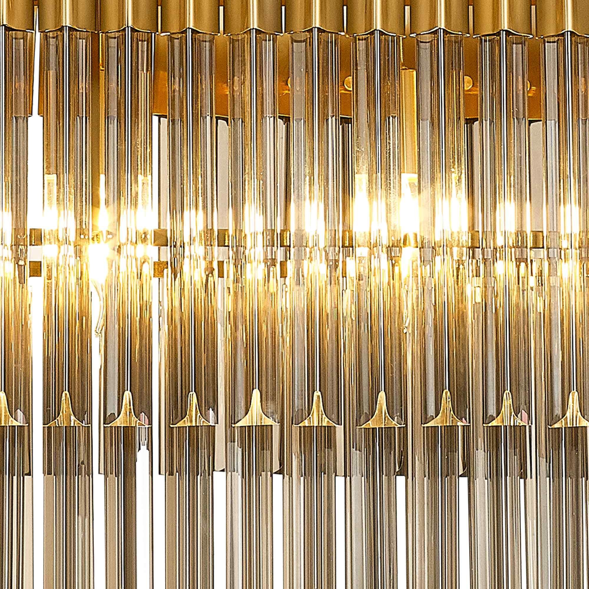 NL89509 Vienna 5 Light Rectangle Pendant Brass Smoked