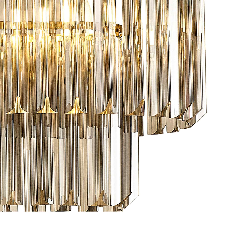 NL89509 Vienna 5 Light Rectangle Pendant Brass Smoked