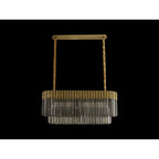 NL89509 Vienna 5 Light Rectangle Pendant Brass Smoked