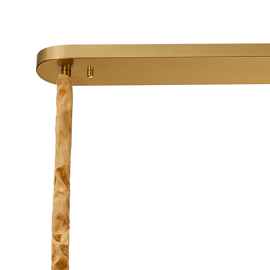 NL89519 Vienna 5 Light Rectangle Pendant Brass Cognac