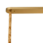 NL89519 Vienna 5 Light Rectangle Pendant Brass Cognac