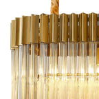 NL89519 Vienna 5 Light Rectangle Pendant Brass Cognac