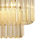 NL89519 Vienna 5 Light Rectangle Pendant Brass Cognac
