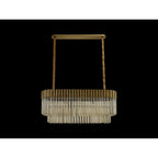 NL89519 Vienna 5 Light Rectangle Pendant Brass Cognac
