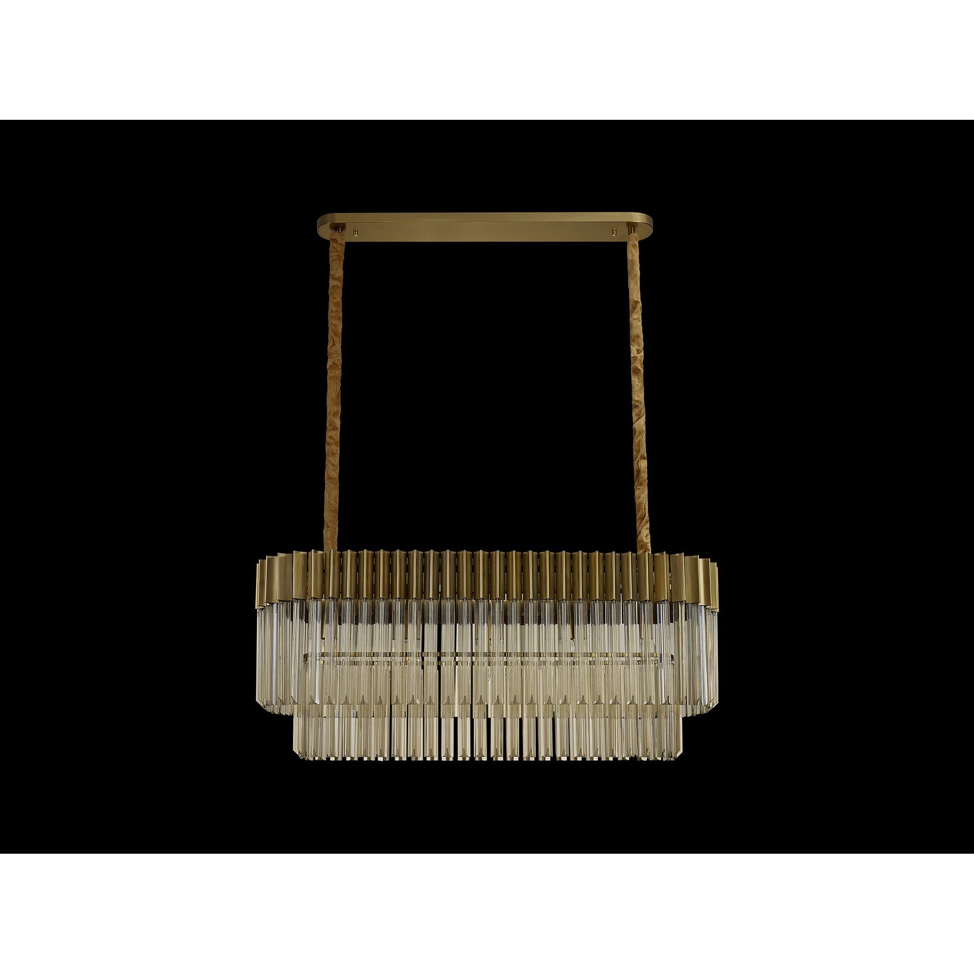NL89519 Vienna 5 Light Rectangle Pendant Brass Cognac