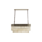 NL89529 Vienna 5 Light Rectangle Pendant Polished Nickel Cognac