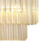 NL89529 Vienna 5 Light Rectangle Pendant Polished Nickel Cognac