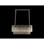 NL89529 Vienna 5 Light Rectangle Pendant Polished Nickel Cognac