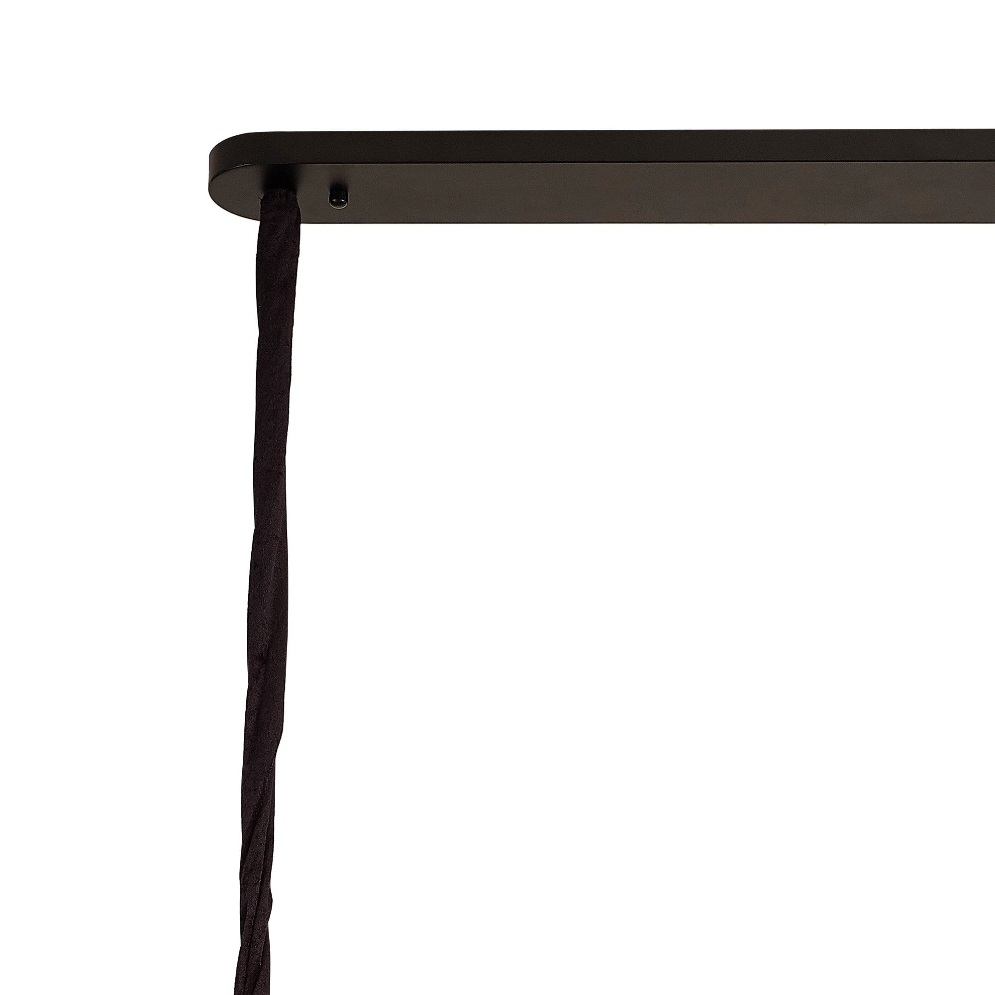 NL89559 Vienna 5 Light Rectangle Pendant Matt Black Cognac