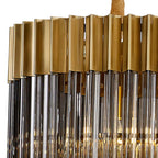 NL89569 Vienna 7 Light Rectangle Pendant Brass Smoked